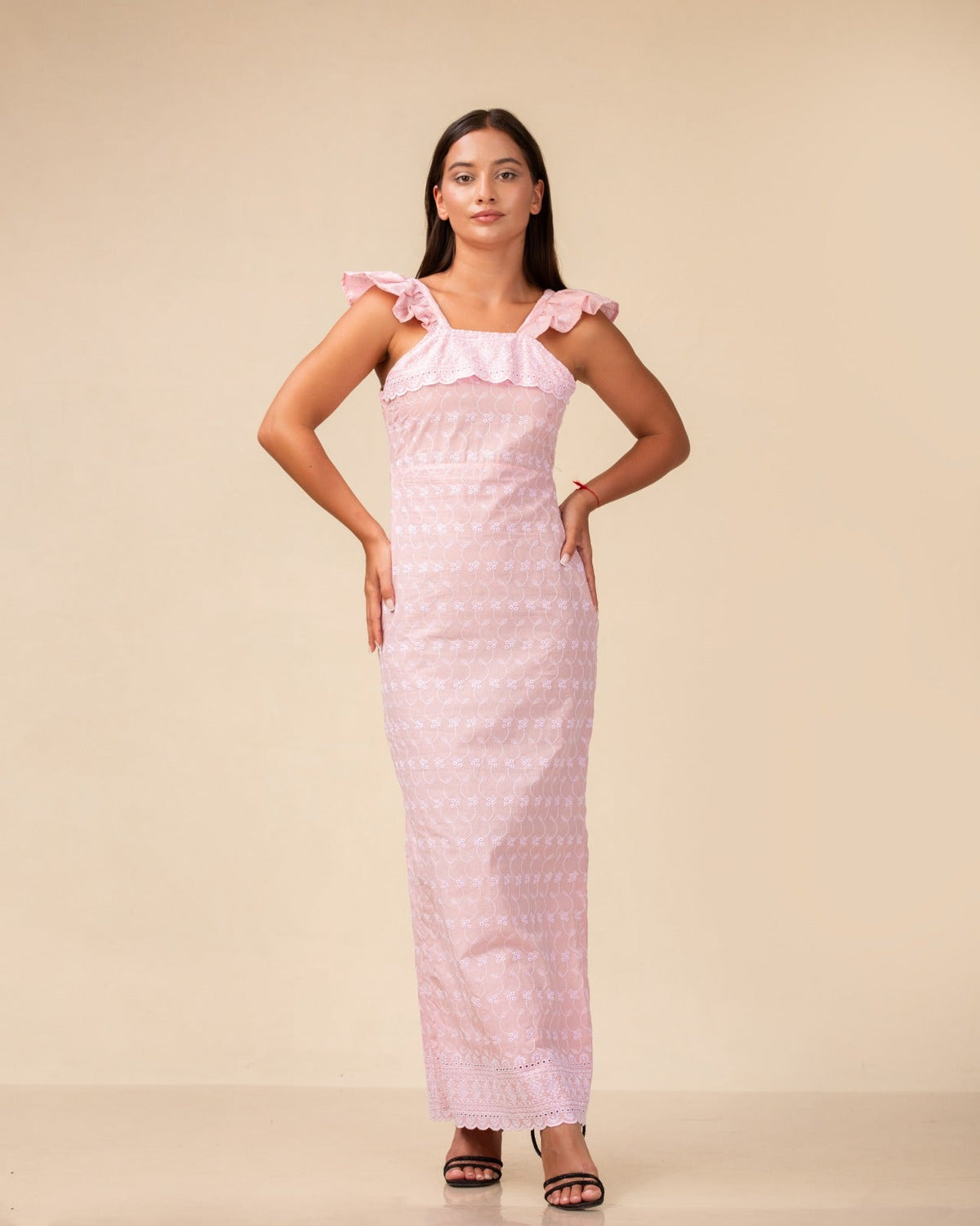 Roselle lace maxi dress, a floor-length style suited to a wedding reception