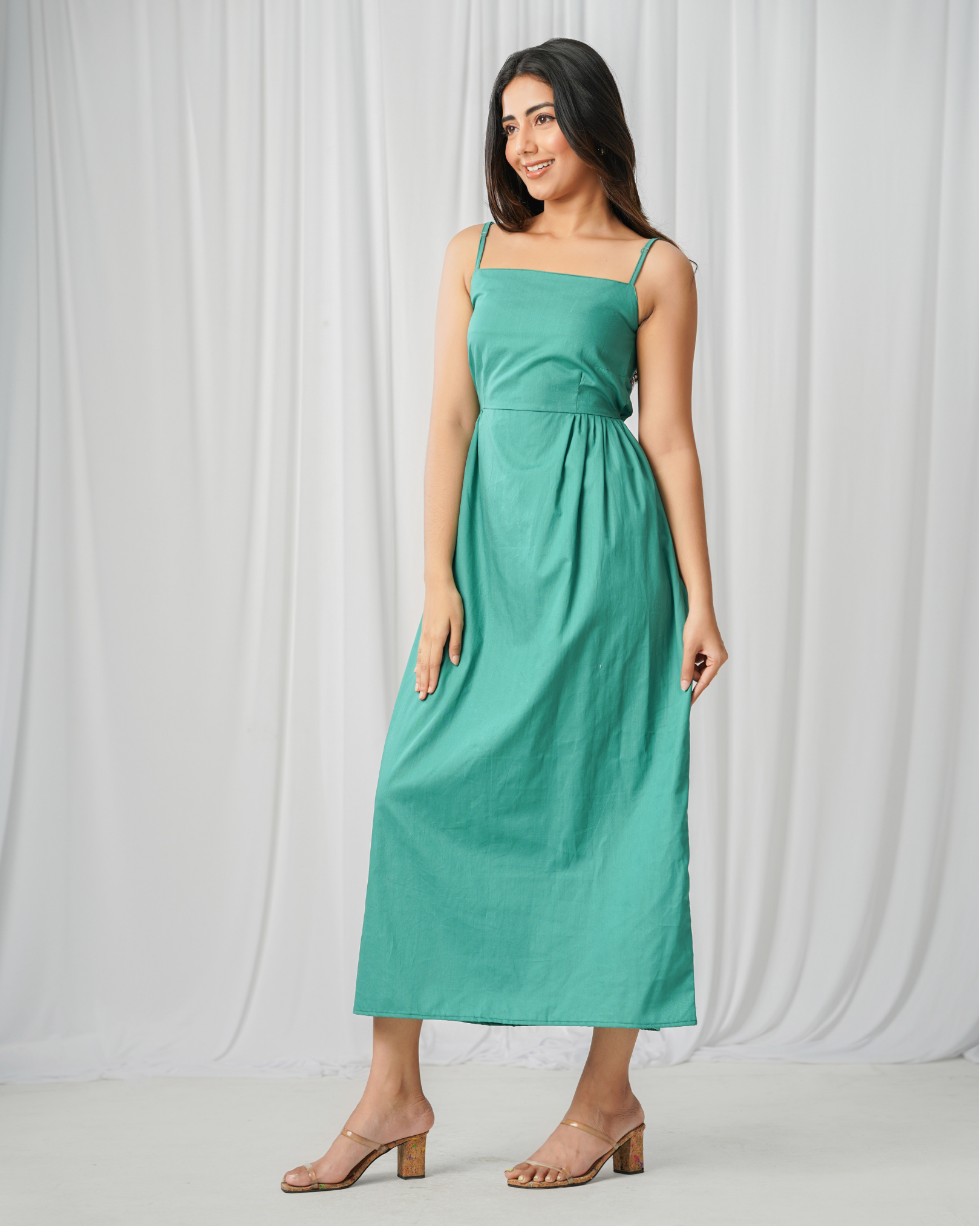 Emerald Green Cotton Dress