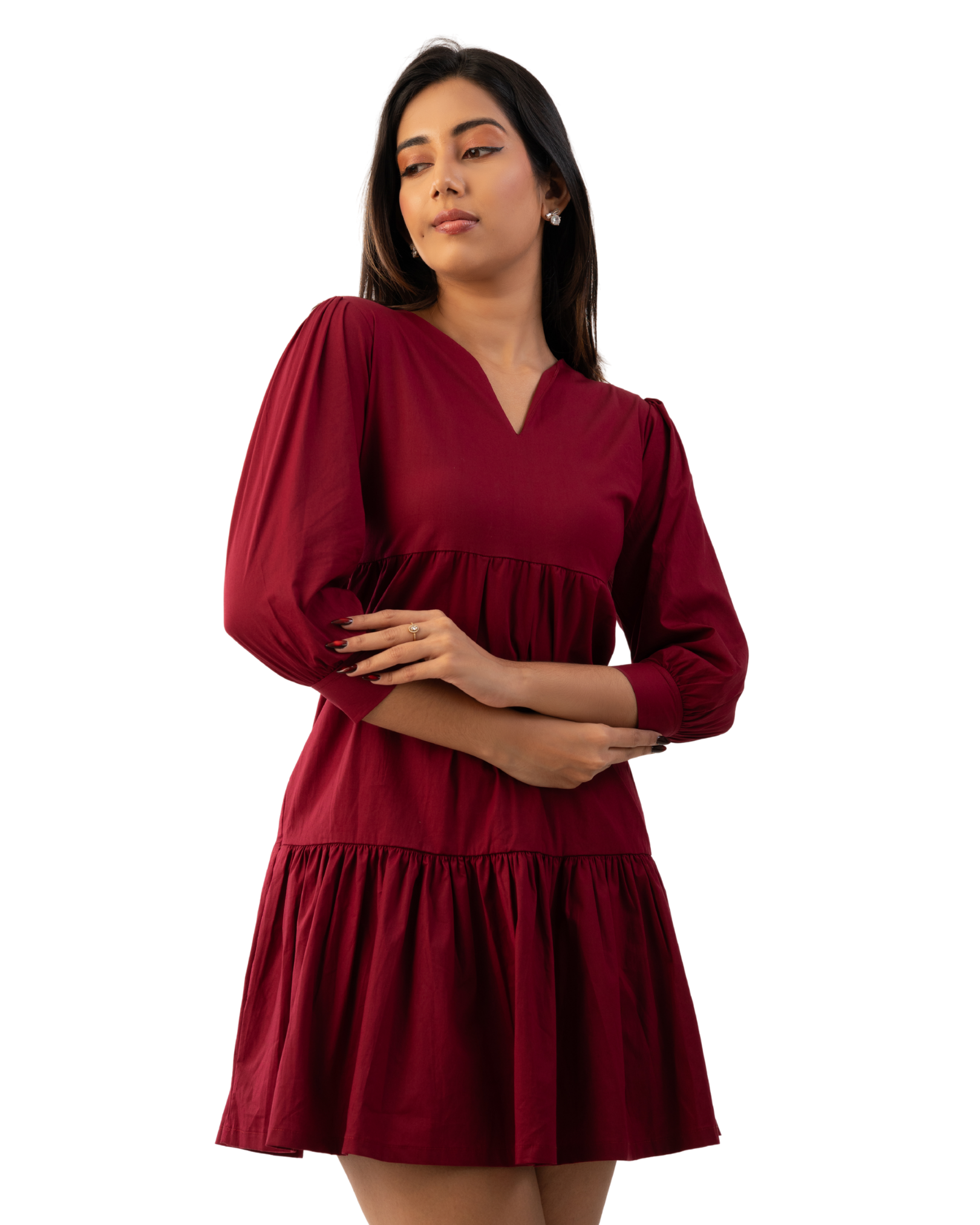 Maroon Everyday Mini Dress