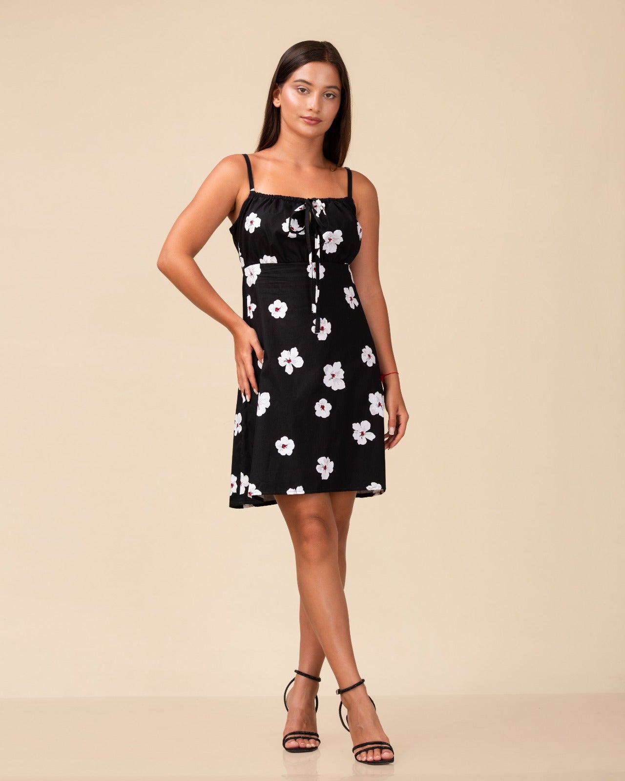 Midnight Bloom Floral Mini Dress