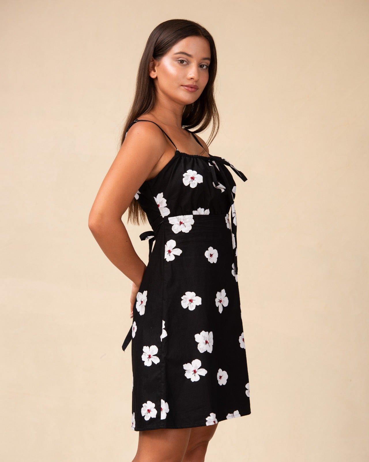 Midnight Bloom Floral Mini Dress