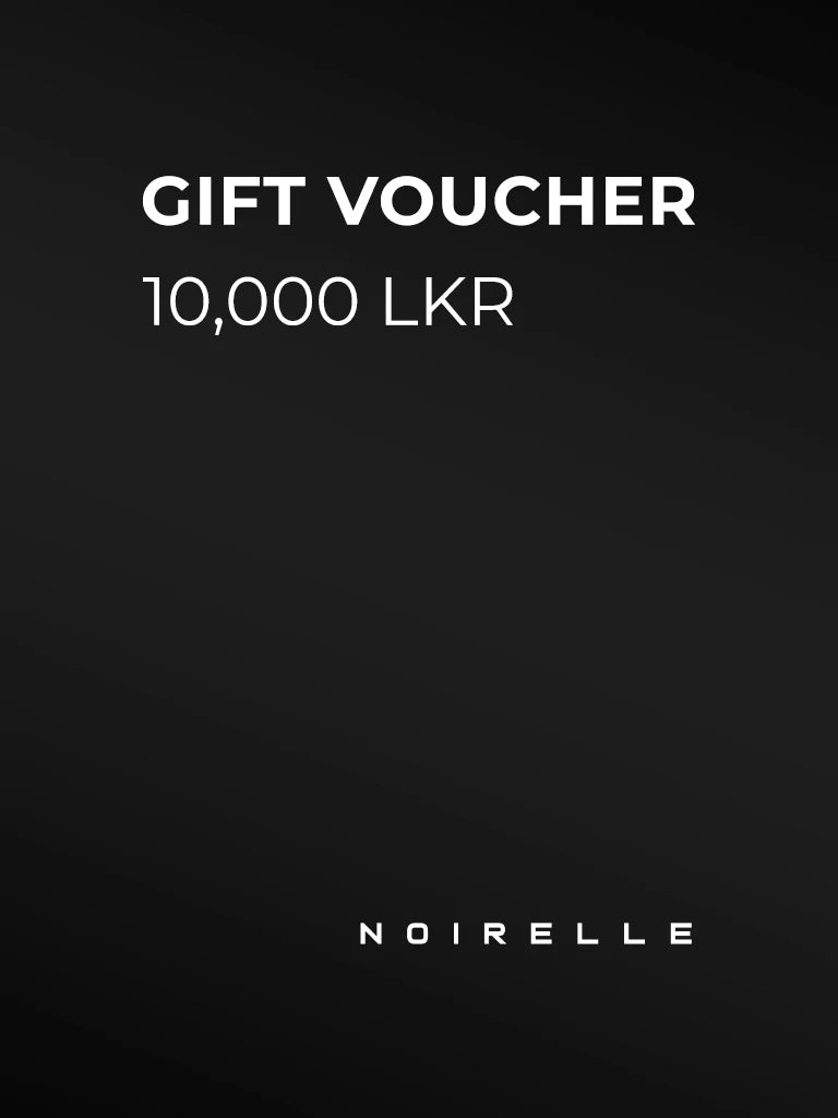 Noirelle gift card for 10,000 LKR, redeemable at checkout on noirellepremium.com