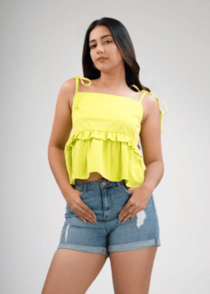 Luminous Green Crop Top