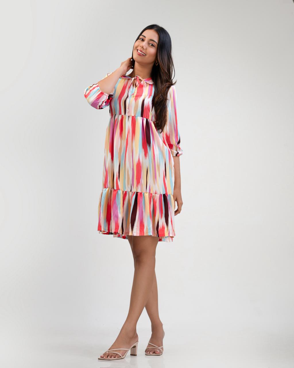 Multicolor Short Dress